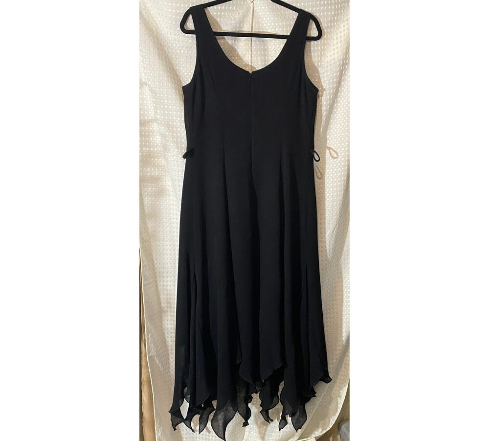 Joseph Ribkoff Black Shark Bite Hem Maxi Dress Size 16
